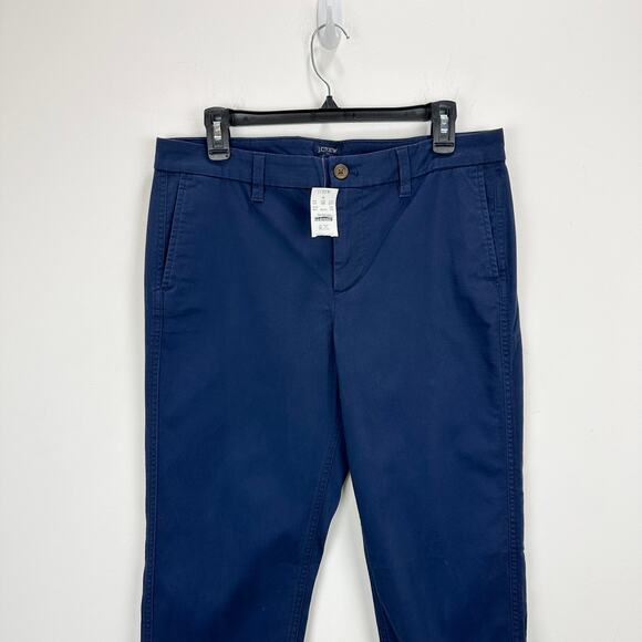 J.Crew Petite High Rise Girlfriend Chino Pant Navy Classic Preppy US 10 P NWT - Picture 6 of 13